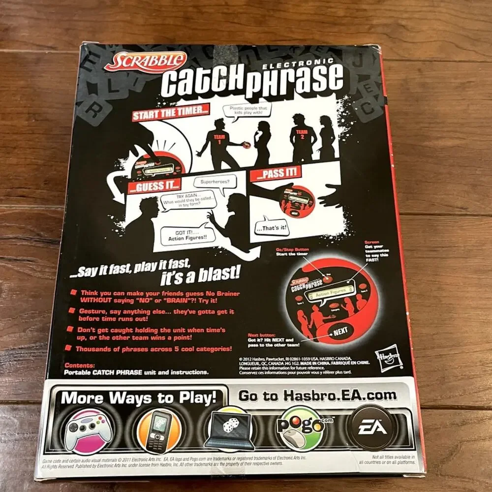 Hasbro Electronic Catch Phrase Handheld Game New Sealed 2012 Party Word Game